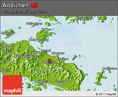 Physical 3D Map of Aodichen