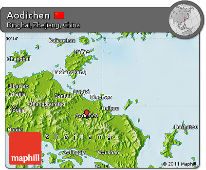 Physical Map of Aodichen