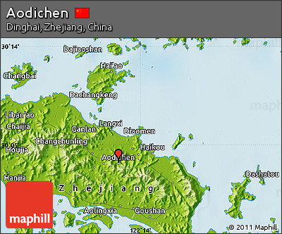Physical Map of Aodichen