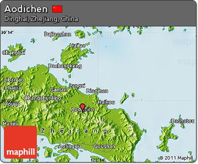 Physical Map of Aodichen