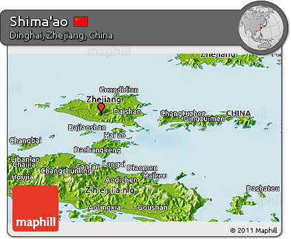 Physical Panoramic Map of Shima'ao