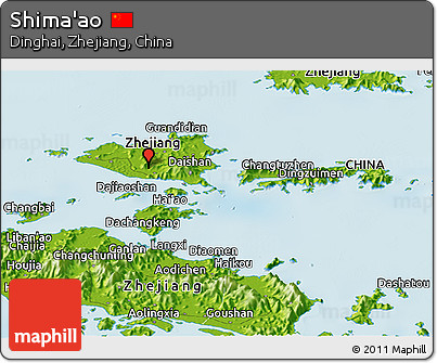 Physical Panoramic Map of Shima'ao