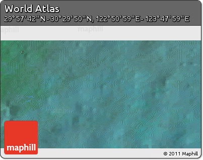 Satellite 3D Map of the Area around 30° 13' 46" N, 123° 19' 29" E