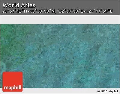 Satellite 3D Map of the Area around 30° 13' 46" N, 123° 19' 29" E