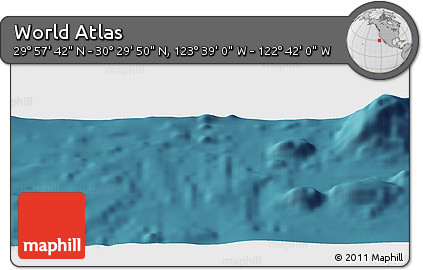 Satellite Panoramic Map of the Area around 30° 13' 46" N, 123° 10' 30" W