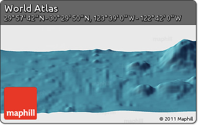 Satellite Panoramic Map of the Area around 30° 13' 46" N, 123° 10' 30" W