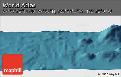 Satellite Panoramic Map of the Area around 30° 13' 46" N, 123° 10' 30" W