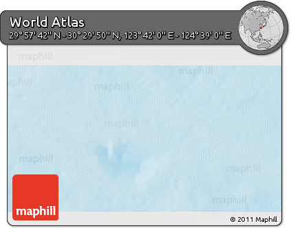 Physical 3D Map of the Area around 30° 13' 46" N, 124° 10' 30" E