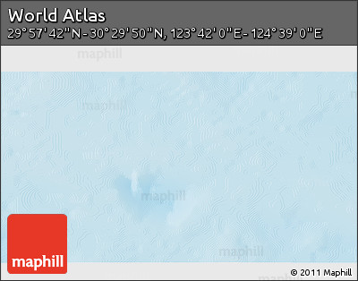 Physical 3D Map of the Area around 30° 13' 46" N, 124° 10' 30" E