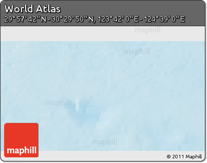 Physical 3D Map of the Area around 30° 13' 46" N, 124° 10' 30" E