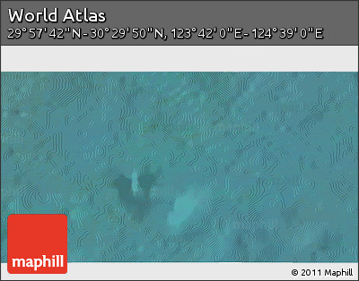 Satellite 3D Map of the Area around 30° 13' 46" N, 124° 10' 30" E
