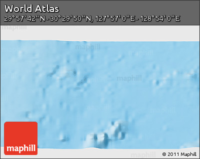 Physical 3D Map of the Area around 30° 13' 46" N, 128° 25' 30" E