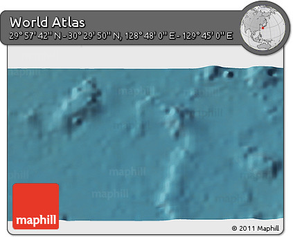 Satellite 3D Map of the Area around 30° 13' 46" N, 129° 16' 30" E