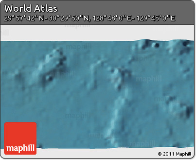 Satellite 3D Map of the Area around 30° 13' 46" N, 129° 16' 30" E