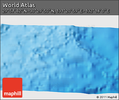 Physical 3D Map of the Area around 30° 13' 46" N, 131° 49' 29" E