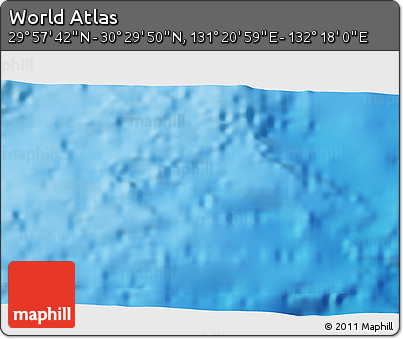 Physical 3D Map of the Area around 30° 13' 46" N, 131° 49' 29" E