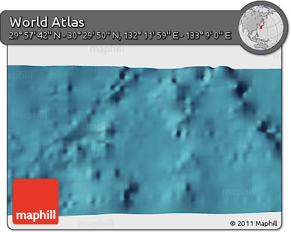 Satellite 3D Map of the Area around 30° 13' 46" N, 132° 40' 30" E