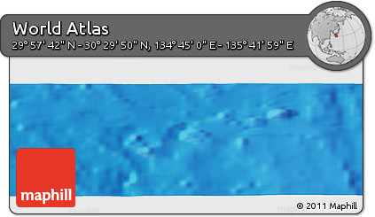 Physical Panoramic Map of the Area around 30° 13' 46" N, 135° 13' 29" E