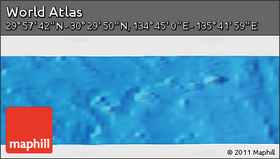 Physical Panoramic Map of the Area around 30° 13' 46" N, 135° 13' 29" E