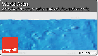 Physical Panoramic Map of the Area around 30° 13' 46" N, 135° 13' 29" E