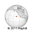 Outline Map of the Area around 30° 13' 46" N, 135° 4' 29" W, rectangular outline