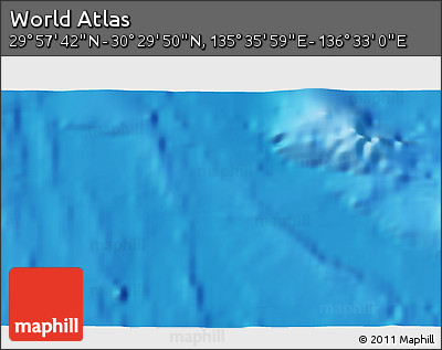 Physical 3D Map of the Area around 30° 13' 46" N, 136° 4' 29" E