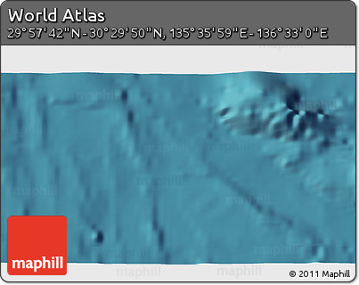 Satellite 3D Map of the Area around 30° 13' 46" N, 136° 4' 29" E