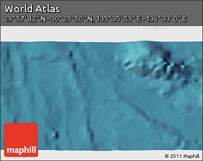 Satellite 3D Map of the Area around 30° 13' 46" N, 136° 4' 29" E