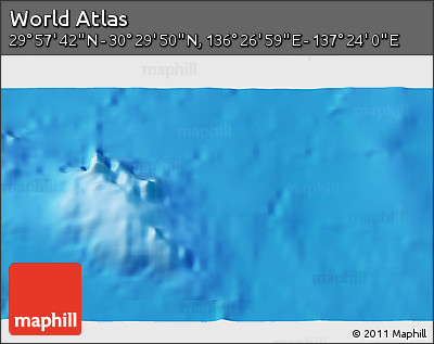 Physical 3D Map of the Area around 30° 13' 46" N, 136° 55' 30" E
