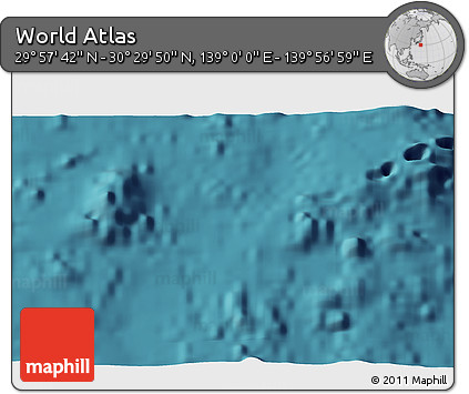 Satellite 3D Map of the Area around 30° 13' 46" N, 139° 28' 29" E