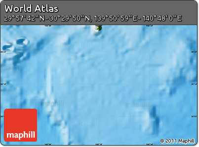 Physical Map of the Area around 30° 13' 46" N, 140° 19' 29" E