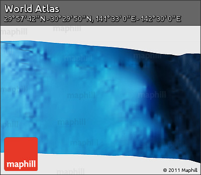 Physical 3D Map of the Area around 30° 13' 46" N, 142° 1' 30" E