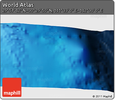 Physical 3D Map of the Area around 30° 13' 46" N, 142° 1' 30" E