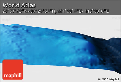Physical Panoramic Map of the Area around 30° 13' 46" N, 142° 1' 30" E