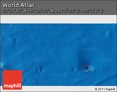 Physical 3D Map of the Area around 30° 13' 46" N, 144° 34' 29" E