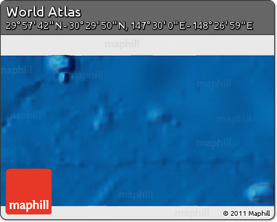 Physical 3D Map of the Area around 30° 13' 46" N, 147° 58' 29" E