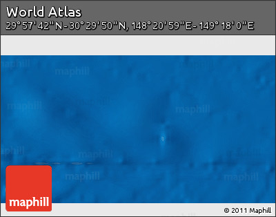 Physical 3D Map of the Area around 30° 13' 46" N, 148° 49' 29" E