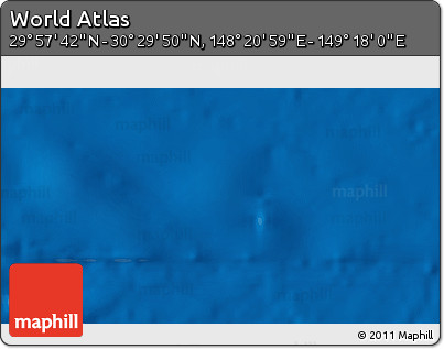 Physical 3D Map of the Area around 30° 13' 46" N, 148° 49' 29" E