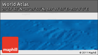 Physical Panoramic Map of the Area around 30° 13' 46" N, 149° 40' 30" E