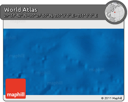 Physical 3D Map of the Area around 30° 13' 46" N, 150° 31' 30" E