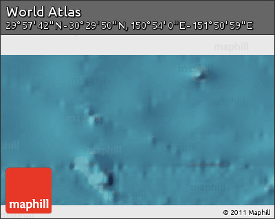 Satellite 3D Map of the Area around 30° 13' 46" N, 151° 22' 30" E