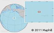 Gray Location Map of the area around 30° 13' 46" N, 151° 13' 29" W