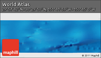 Physical Panoramic Map of the Area around 30° 13' 46" N, 151° 13' 29" W