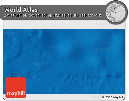 Physical 3D Map of the Area around 30° 13' 46" N, 153° 4' 29" E