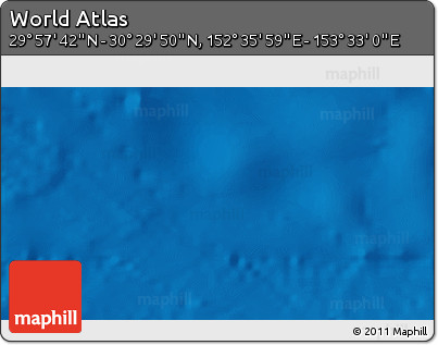 Physical 3D Map of the Area around 30° 13' 46" N, 153° 4' 29" E