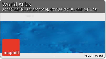 Physical Panoramic Map of the Area around 30° 13' 46" N, 153° 55' 30" E