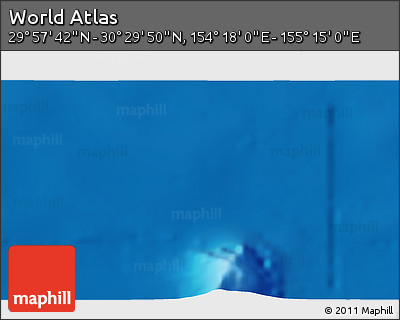 Physical 3D Map of the Area around 30° 13' 46" N, 154° 46' 30" E