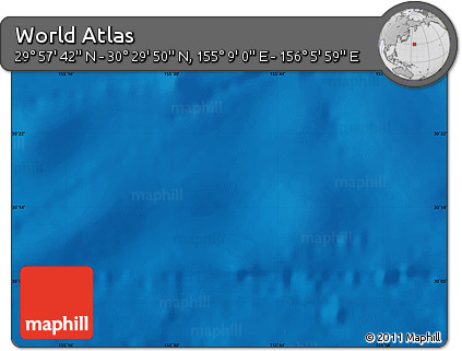 Physical Map of the Area around 30° 13' 46" N, 155° 37' 30" E