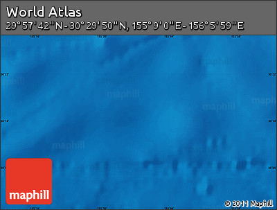 Physical Map of the Area around 30° 13' 46" N, 155° 37' 30" E