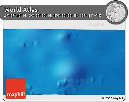 Physical 3D Map of the Area around 30° 13' 46" N, 157° 19' 29" E
